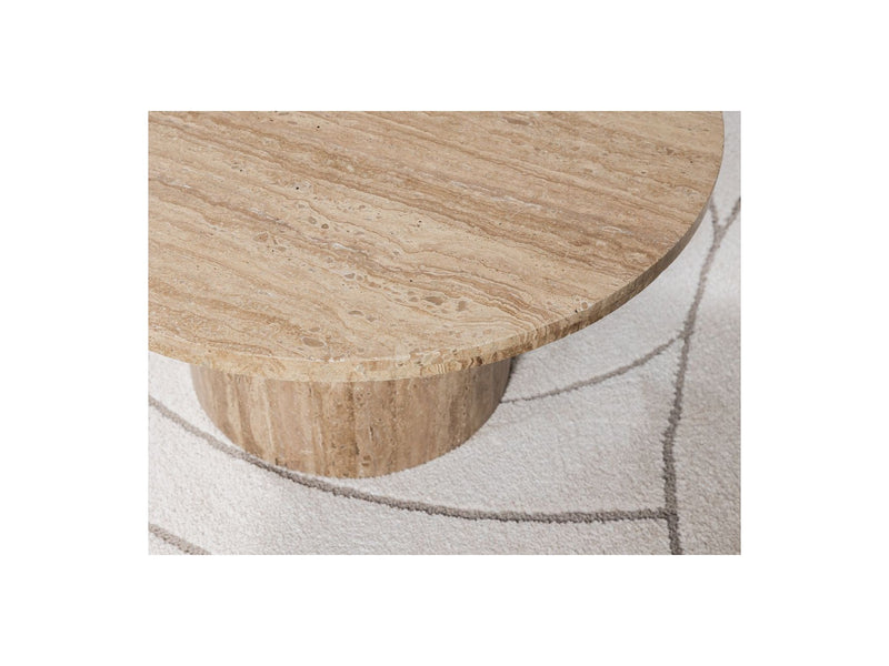 Ensemble De 2 Tables Basses - Travertin Naturel - Boecia