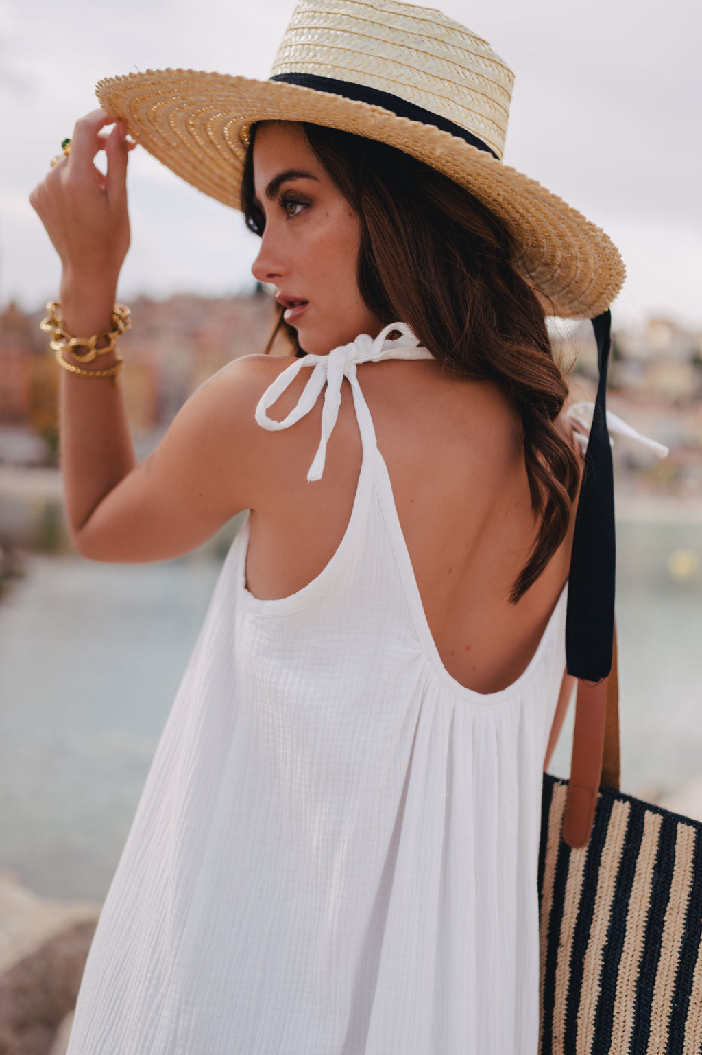 Vestido Isabella Blanco Algodón