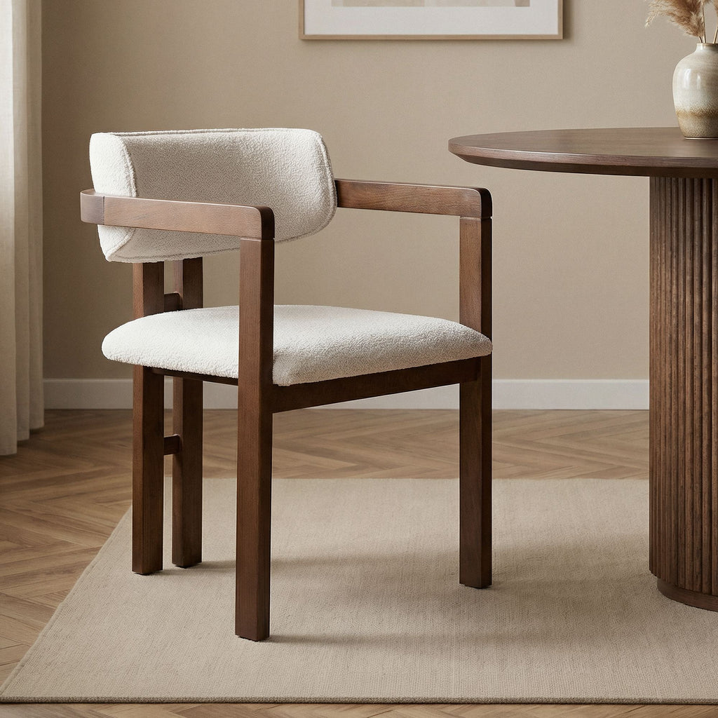 Chaises Toscana - Blanc / Noyer Foncé