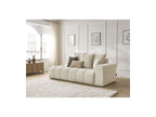 Fixed Straight Ultra-Soft Sofa - Mont-White - Velvet - Right Armrest