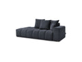 Fixed Straight Ultra-Soft Sofa - Mont-White - Velvet - Right Armrest