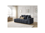 Fixed Straight Ultra-Soft Sofa - Mont-White - Velvet - Right Armrest