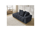 Fixed Straight Ultra-Soft Sofa - Mont-White - Velvet - Right Armrest