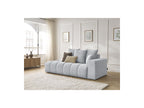 Fixed Straight Ultra-Soft Sofa - Mont-White - Velvet - Right Armrest