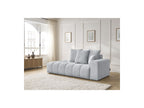 Fixed Straight Ultra-Soft Sofa - Mont-White - Velvet - Right Armrest