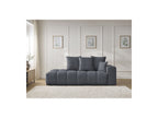 Fixed Straight Ultra-Soft Sofa - Mont-White - Velvet - Right Armrest
