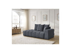 Fixed Straight Ultra-Soft Sofa - Mont-White - Velvet - Right Armrest
