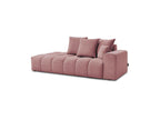 Fixed Straight Ultra-Soft Sofa - Mont-White - Velvet - Right Armrest