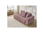 Fixed Straight Ultra-Soft Sofa - Mont-White - Velvet - Right Armrest