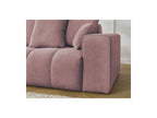 Fixed Straight Ultra-Soft Sofa - Mont-White - Velvet - Right Armrest