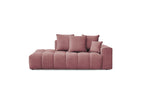 Fixed Straight Ultra-Soft Sofa - Mont-White - Velvet - Right Armrest