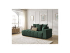 Fixed Straight Ultra-Soft Sofa - Mont-White - Velvet - Right Armrest