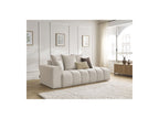 Fixed Straight Sofa - Mont-White - Heathered Fabric - Left Armrest