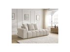 Fixed Straight Sofa - Mont-White - Heathered Fabric - Left Armrest