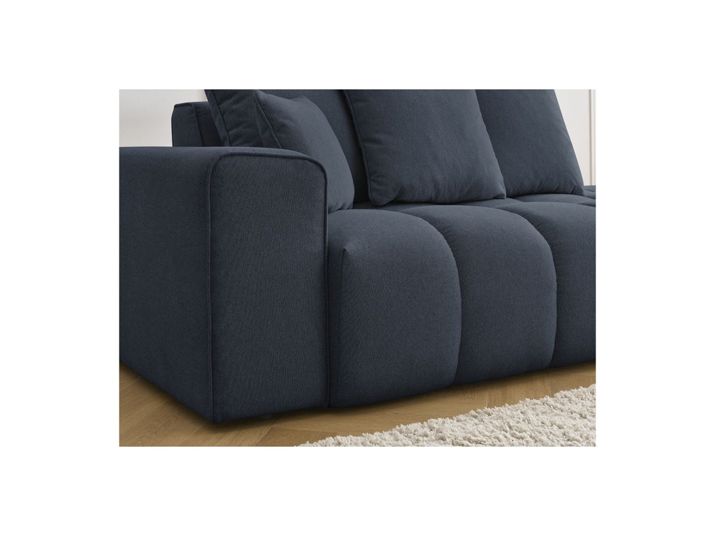Fixed Straight Sofa - Mont-White - Heathered Fabric - Left Armrest
