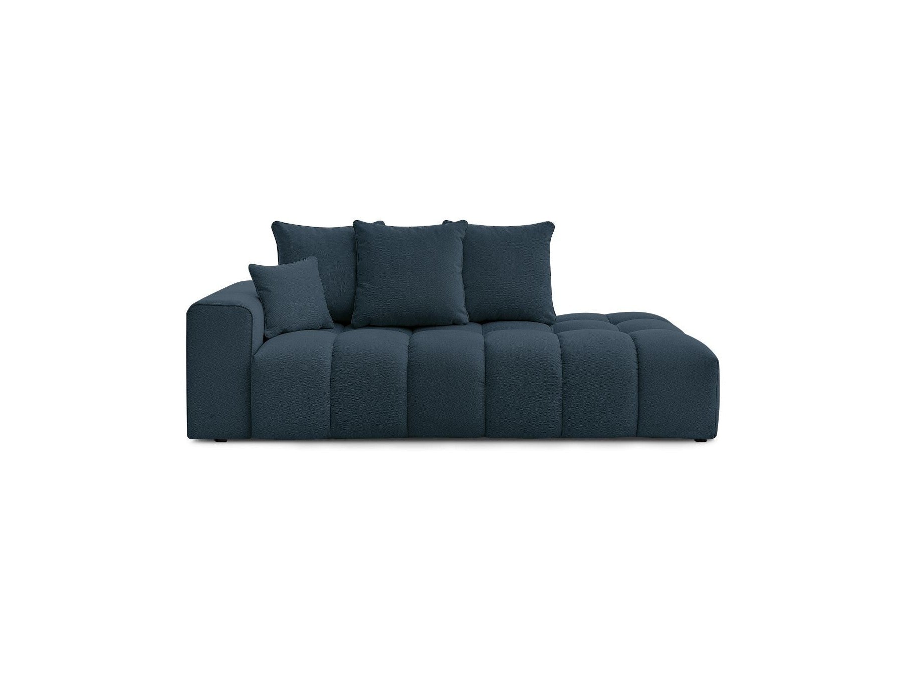 Fixed Straight Sofa - Mont-White - Heathered Fabric - Left Armrest
