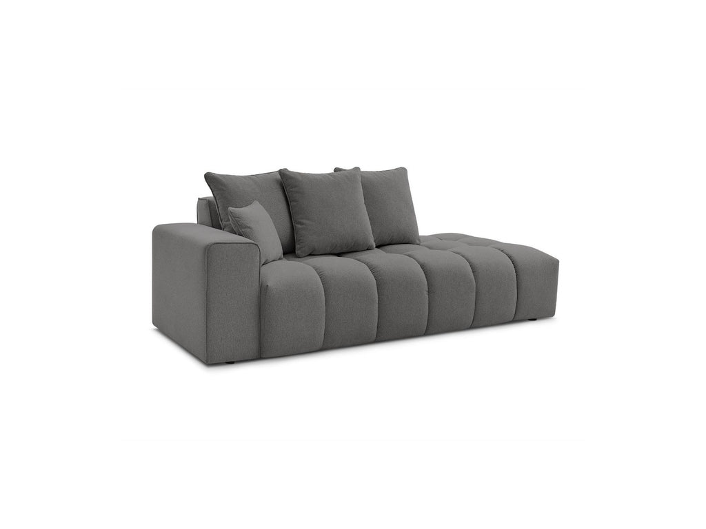 Fixed Straight Sofa - Mont-White - Heathered Fabric - Left Armrest
