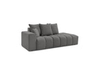 Fixed Straight Sofa - Mont-White - Heathered Fabric - Left Armrest