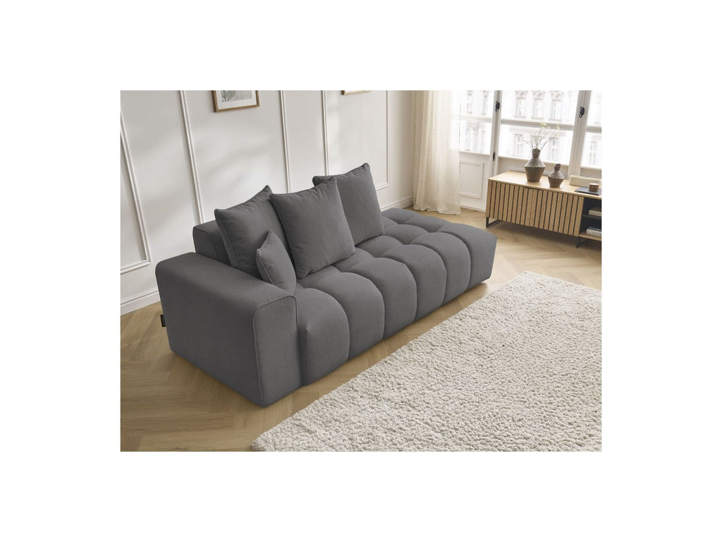 Fixed Straight Sofa - Mont-White - Heathered Fabric - Left Armrest