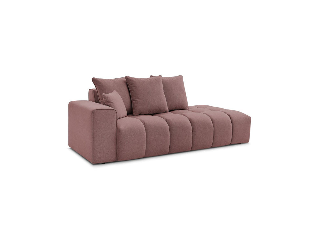 Fixed Straight Sofa - Mont-White - Heathered Fabric - Left Armrest