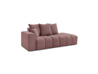 Fixed Straight Sofa - Mont-White - Heathered Fabric - Left Armrest