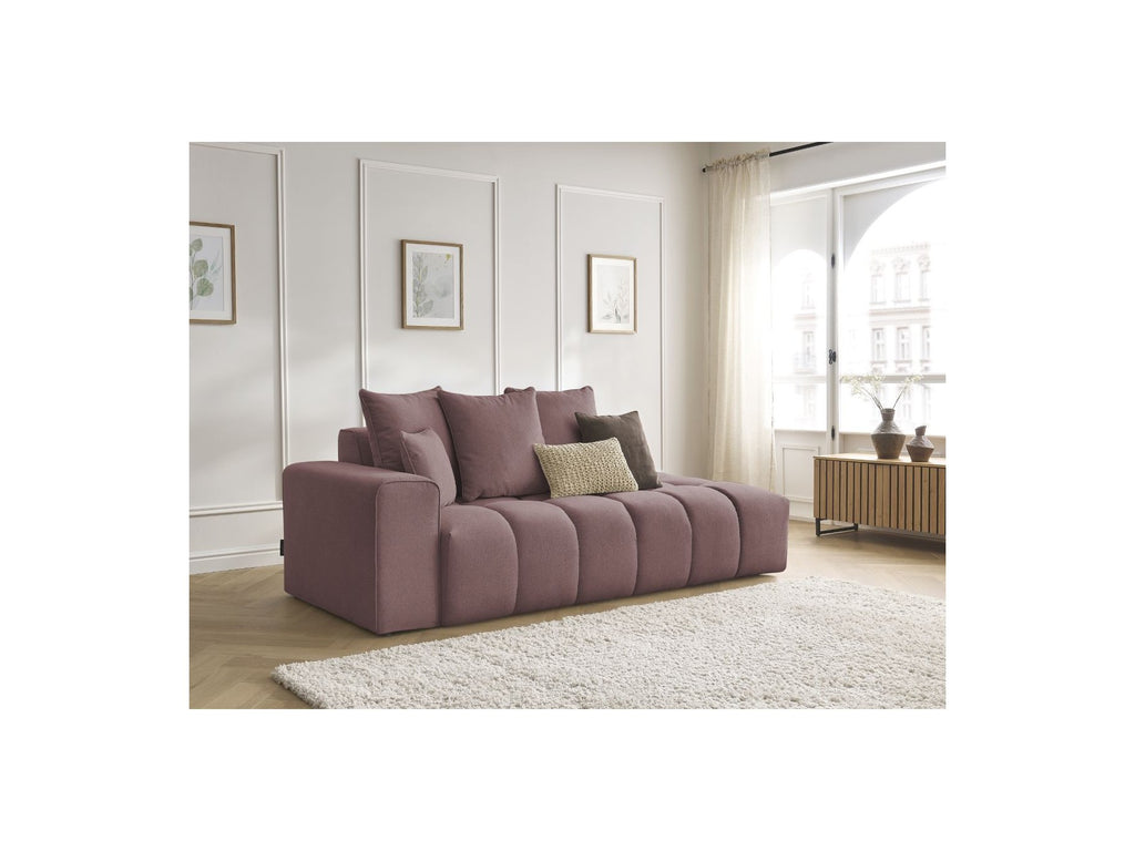 Fixed Straight Sofa - Mont-White - Heathered Fabric - Left Armrest