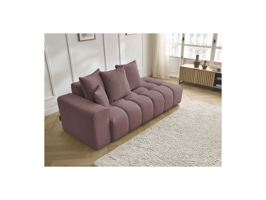 Fixed Straight Sofa - Mont-White - Heathered Fabric - Left Armrest