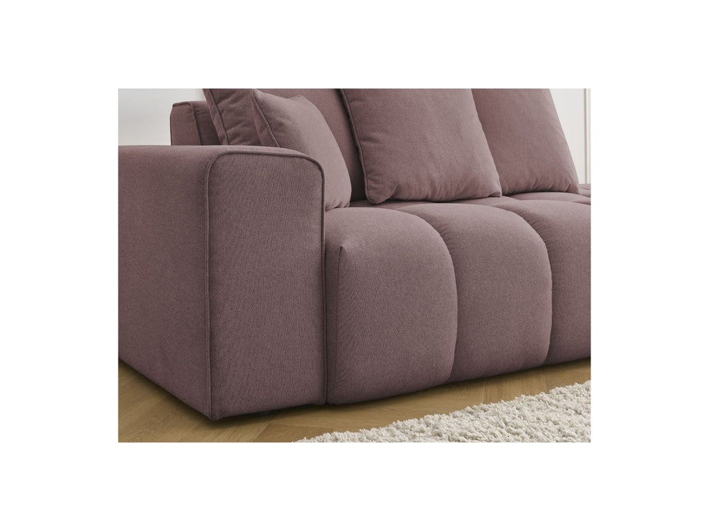 Fixed Straight Sofa - Mont-White - Heathered Fabric - Left Armrest