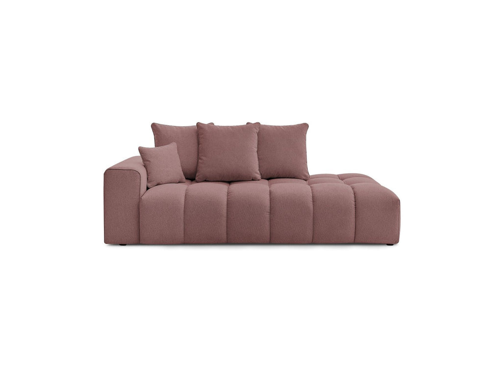 Fixed Straight Sofa - Mont-White - Heathered Fabric - Left Armrest
