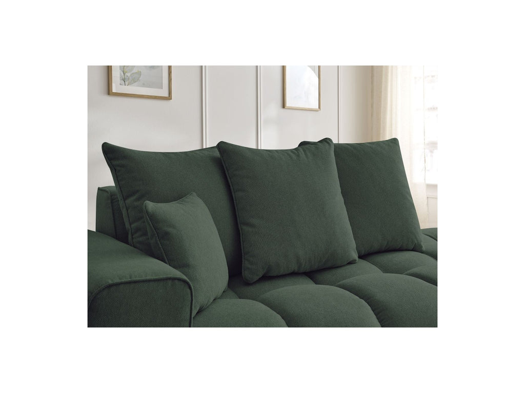 Fixed Straight Sofa - Mont-White - Heathered Fabric - Left Armrest