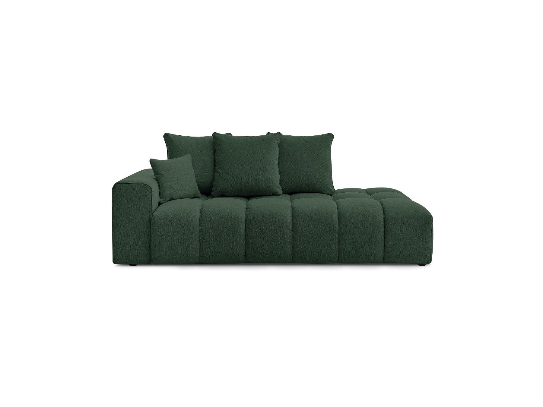 Fixed Straight Sofa - Mont-White - Heathered Fabric - Left Armrest