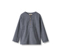 Camicia a maniche lunghe Bjørk - Righe fiammate grigio-azzurre
