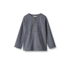 Camicia a maniche lunghe Bjørk - Righe fiammate grigio-azzurre