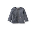Siggo Quilted Jacket - Greyblue Slub Stripe