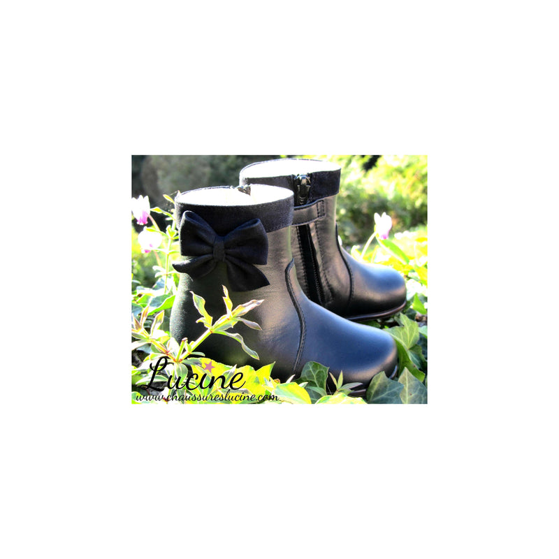 Bottines Boots Héloïse - Cuir Marine - Fille