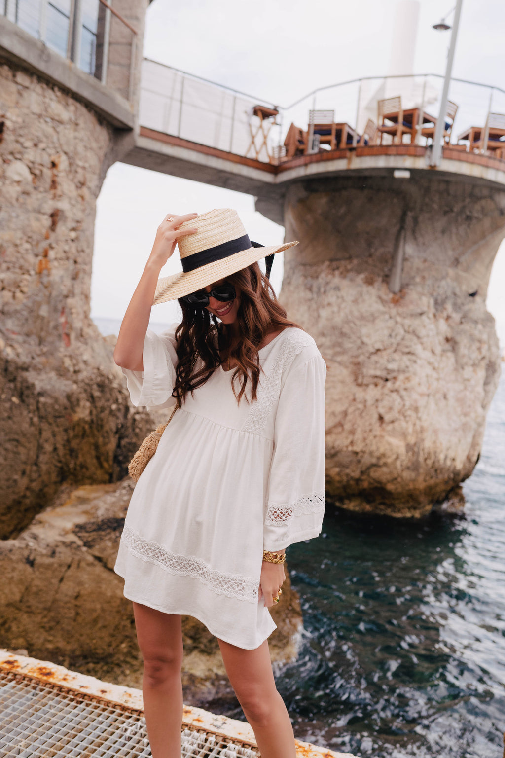 Alicia Linen Viscose White Dress