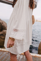 Alicia Linen Viscose White Dress