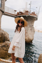 Alicia Linen Viscose White Dress