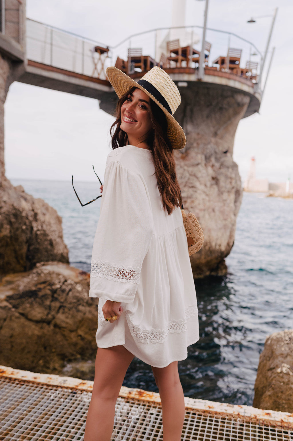 Alicia Linen Viscose White Dress