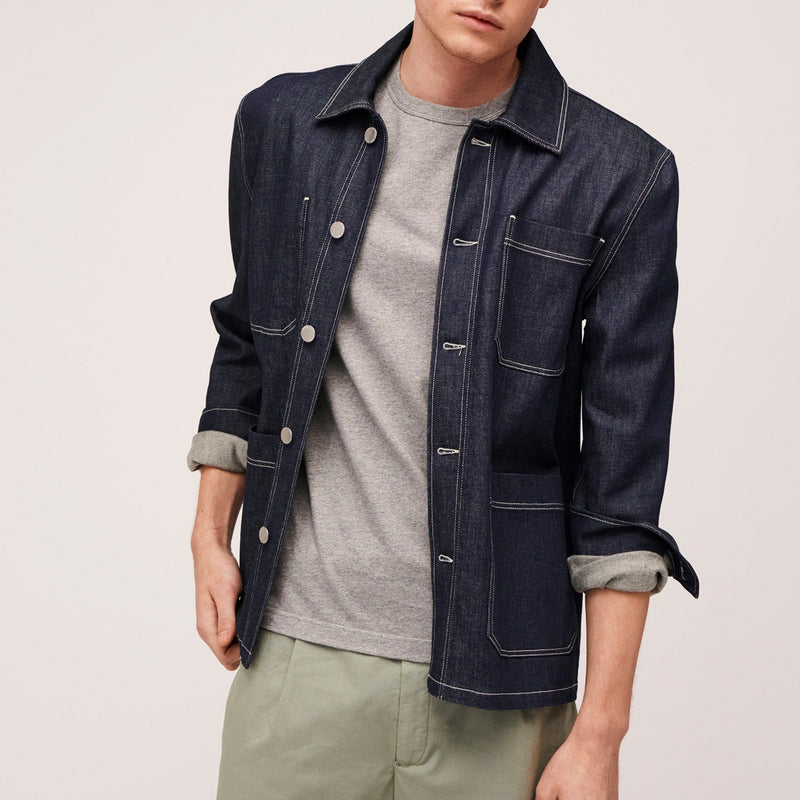Maison Standards - Maison Standardars - Chaqueta vaquera de pintor - Azul crudo - Hombre