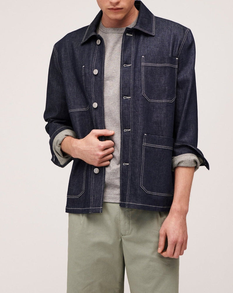 Maison Standards - Maison Standardars - Chaqueta vaquera de pintor - Azul crudo - Hombre