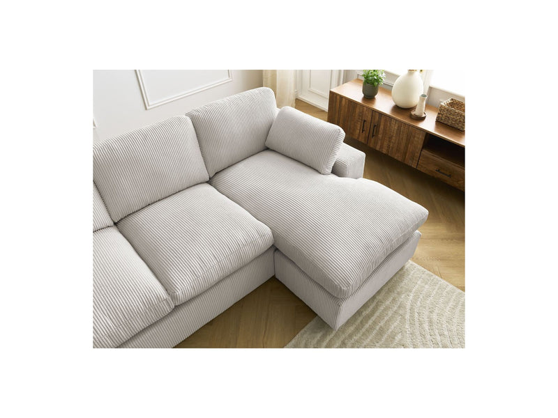 Reversible Compact Corner Sofa - Belair - Corduroy