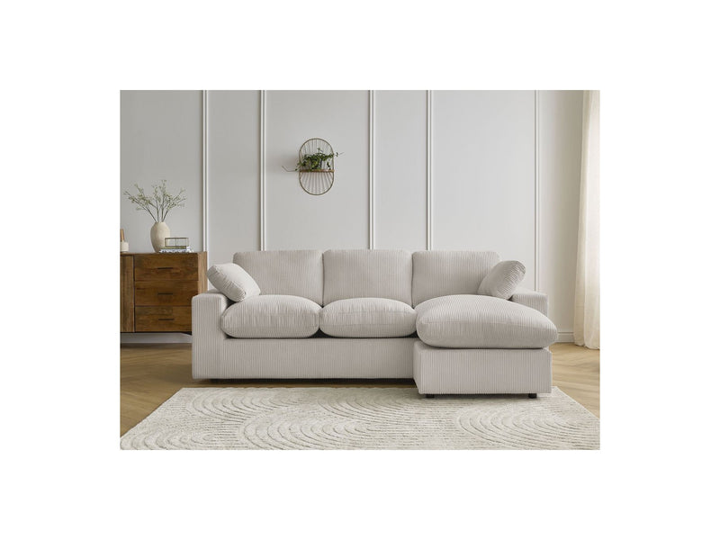 Reversible Compact Corner Sofa - Belair - Corduroy