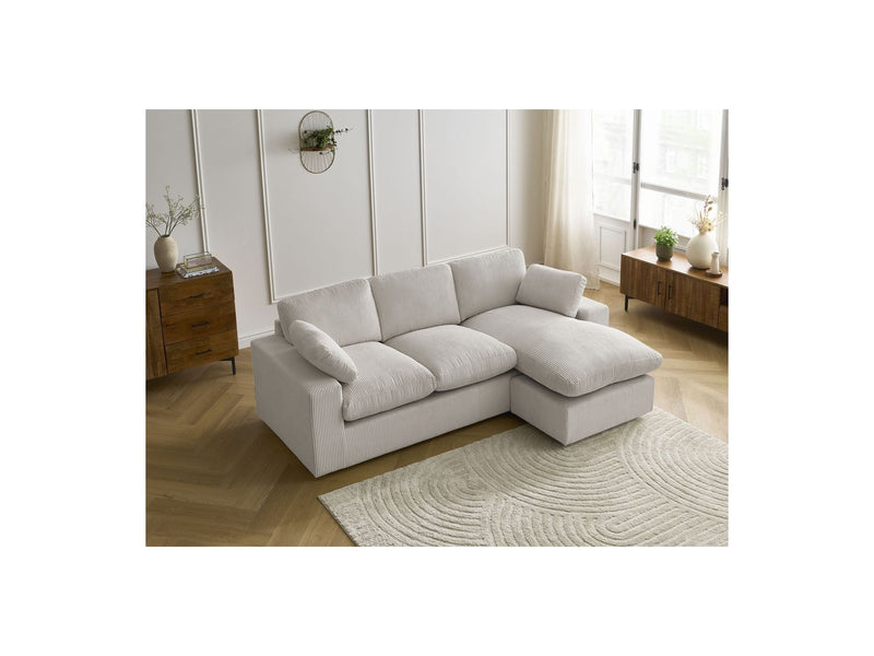 Reversible Compact Corner Sofa - Belair - Corduroy