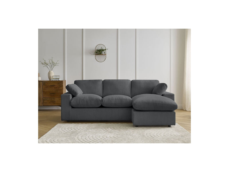 Reversible Compact Corner Sofa - Belair - Corduroy