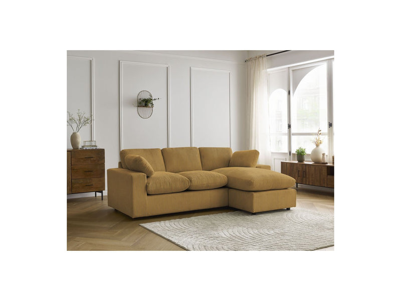 Reversible Compact Corner Sofa - Belair - Corduroy