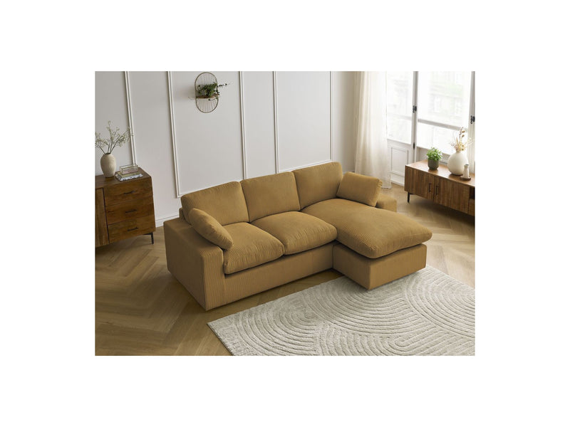 Reversible Compact Corner Sofa - Belair - Corduroy