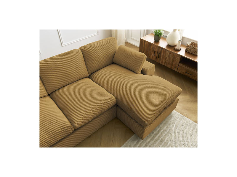 Reversible Compact Corner Sofa - Belair - Corduroy