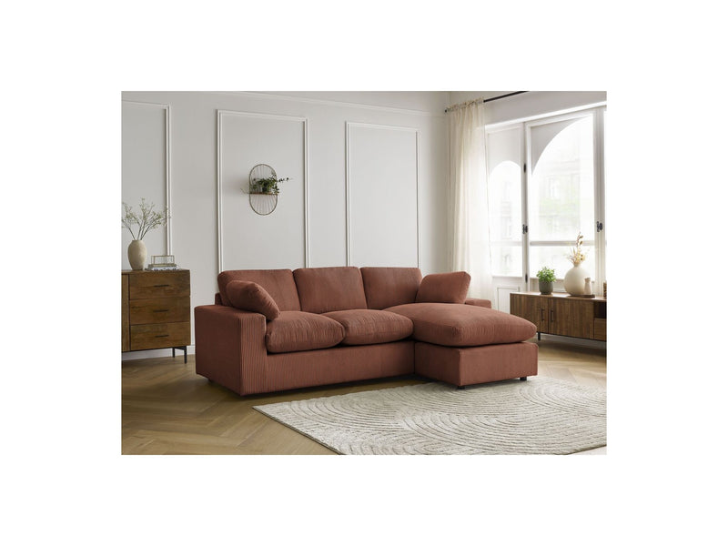 Reversible Compact Corner Sofa - Belair - Corduroy