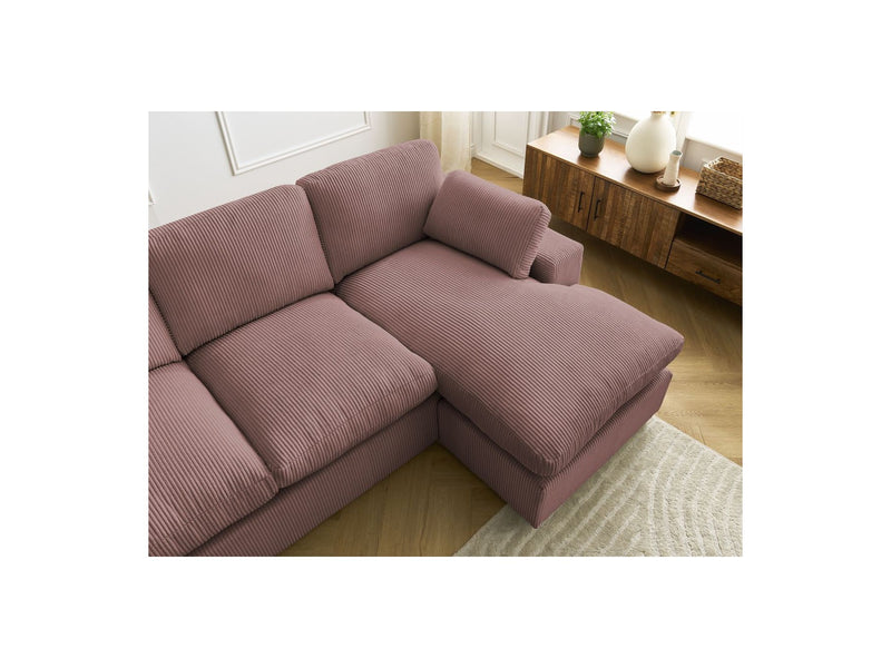 Reversible Compact Corner Sofa - Belair - Corduroy